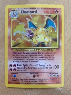 1999 Pokemon TCG Charizard 004/102 Base Set Holo Rare - Image 1