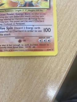 1999 Pokemon TCG Charizard 004/102 Base Set Holo Rare - Image 5