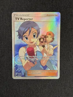 TV Reporter Full Art 167/168 Sm-Celestial Storm Holo Card Near Mint Condition - Image 2