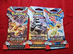 Pokemon TCG Obsidian Flames Sleeved Booster Pack 10 Cards In Each Pack. - Image 1