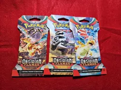 Pokemon TCG Obsidian Flames Sleeved Booster Pack 10 Cards In Each Pack. - Image 2