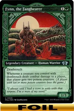 Fynn, the Fangbearer ** FOIL SHOWCASE ** #26 - Multiverse Legends - CUC NM MTG - Image 1