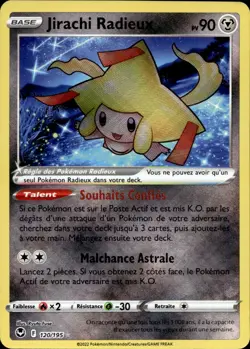 Carte Pokemon JIRACHI RADIEUX 120/195 Epee et Bouclier 12 EB12 FR NEUF - Image 1