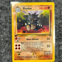 Vintage Pokemon Jungle Rhydon 1st Edition 45/64 Non-Holo NM - Image 1