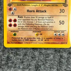 Vintage Pokemon Jungle Rhydon 1st Edition 45/64 Non-Holo NM - Image 4