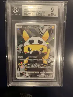 2016 POKEMON BGS 9 & 8.5 Japanese Pretend Team Skull Pikachu - Image 2