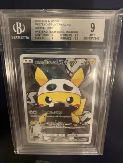 2016 POKEMON BGS 9 & 8.5 Japanese Pretend Team Skull Pikachu - Image 3
