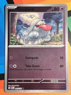 Pokemon Mega Evolution - 065/132 Greavard Reverse Holo - Image 1