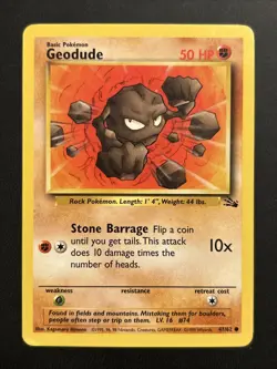 1999 Pokemon Fossil Set - Geodude No. 47/62 LP - Image 1
