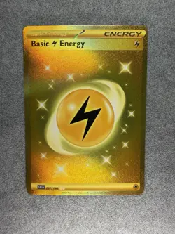 Pokemon Basic Lightning Energy 257/198 SV01 Secret Rare Gold Foil Holo English - Image 1