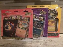 2x Pokemon Ascended Heroes 3 Pack Sticker Collection Bundles + 2026 Pokemon Day - Image 1