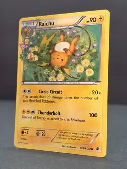 Raichu RC9/RC32 Radiant Collection Generations Pokemon Card 2016 LP - Image 2