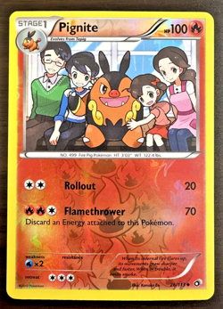 Pignite 26/113 Legendary Treasures Reverse Holo Pokemon TCG Card Near Mint NM - Image 1