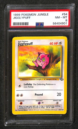 1999 POKEMON JUNGLE #54 JIGGLYPUFF - PSA 8 - Image 1