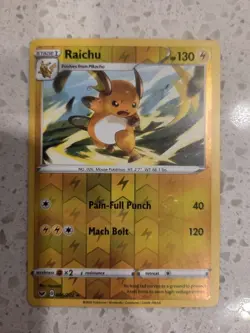 POKEMON RAICHU 066/202 REVERSE HOLO RARE SWORD & SHIELD NM NEAR MINT - Image 2