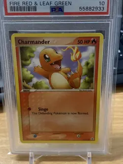2004 POKEMON EX FIRE RED & LEAF GREEN CHARMANDER #57/112 NON-HOLO RARE PSA 10 - Image 3