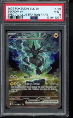 2025 Zekrom ex 166/086 Sv: Black Bolt Holo SIR PSA 9 Pokemon - Image 1