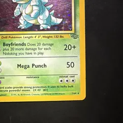 Pokemon Vintage Holo Nidoqueen 7/64 Jungle WotC 1999 - Image 4