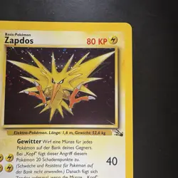 Pokemon Vintage German Holo Zapdos 15/62 Fossil Unlimited Wotc - Image 3