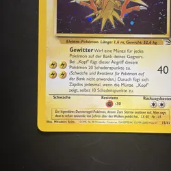 Pokemon Vintage German Holo Zapdos 15/62 Fossil Unlimited Wotc - Image 5