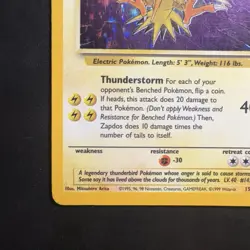 Pokemon Vintage Holo Zapdos 15/62 Fossil Corrected Unlimited Wotc 1999 - Image 5