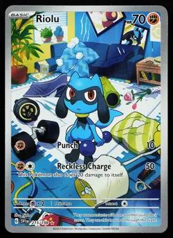 Riolu 215/198 Holo Illustration Rare Scarlet & Violet Base Set Pokemon Card - Image 1
