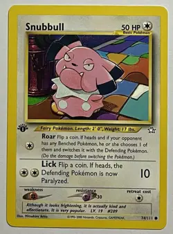 Snubbull 74/111 (NM) 1st Edition Common Neo Genesis 2002 WOTC Pokemon Card - Image 1