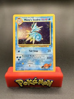 Pokemon TCG Misty's Seadra Prerelease Holo Card 9/132 Near Mint Card Swirl - Image 1