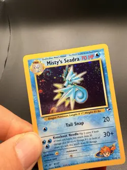 Pokemon TCG Misty's Seadra Prerelease Holo Card 9/132 Near Mint Card Swirl - Image 2