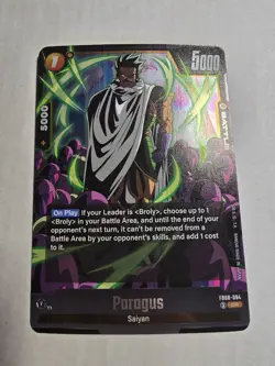 Paragus FB08-084 Saiyan's Pride Dragon Ball English Card Fusion World - Image 1