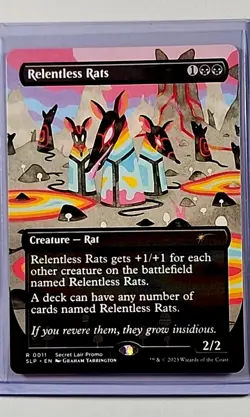 2023 MTG Magic the Gathering SLP Secret Lair Promo 11 Relentless Rats Borderless - Image 1