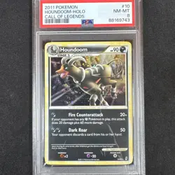2011 POKEMON CALL OF LEGENDS #10 HOUNDOOM-HOLO PSA 8 - Image 1