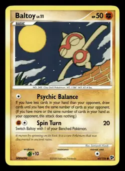 Baltoy 60/106 Common Great Encounters Pokemon LP - Image 1