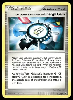 TEAM GALACTIC'S INVENTION G-101 ENERGY GAIN - 116/127 Platinum Pokemon LP - Image 1