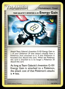 TEAM GALACTIC'S INVENTION G-101 ENERGY GAIN - 116/127 Platinum Pokemon LP - Image 1