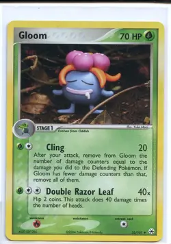Gloom Reverse Holo Uncommon NM 35/101 EX Hidden Legends Yuka Morii Pokemon - Image 1