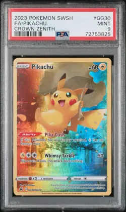 Pikachu - GG30/GG70 PSA 9 Crown Zenith Gallery Pokemon - MINT - Image 1