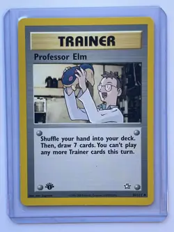 Pokemon TCG - Professor Elm - Neo Genesis #96/111 - 1st Edition Uncommon - LP - Image 1