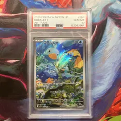 PSA 10 GEM MINT JAPANESE POKEMON 2025 Ducklett 106/086 White SV11W - Image 1