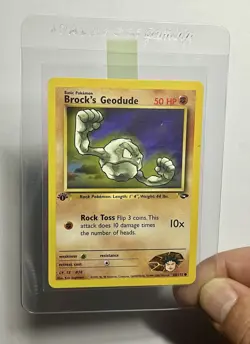 Brock’s Geodude 68/132 (NM) 1st Edition Common Gym Heroes 2002 WOTC Pokemon - Image 4