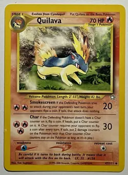 Quilava 47/111 (MP) Uncommon Neo Genesis 2002 WOTC Pokemon Card - Image 1