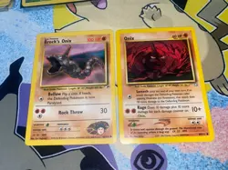 Pokemon TCG Brock's Onix 069/132 Gym Heroes + 69/111 Neo LP - Image 2