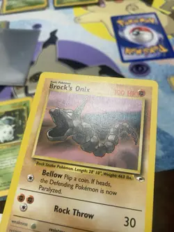 Pokemon TCG Brock's Onix 069/132 Gym Heroes + 69/111 Neo LP - Image 5