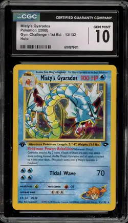 Pokemon Misty's Gyarados Gym Challenge 1st Edition Holo Rare #13 CGC 10 Gem Mint - Image 1