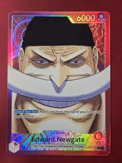 Edward Newgate OP02-001 - Paramount War - Alt Art Leader - One Piece TCG - Image 1