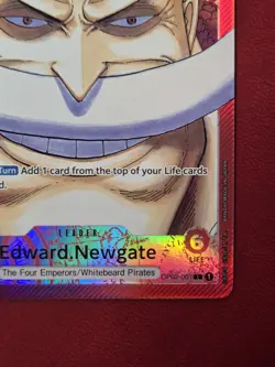 Edward Newgate OP02-001 - Paramount War - Alt Art Leader - One Piece TCG - Image 4