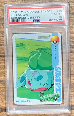 Pokemon Carddass Card Bulbasaur 69 Bandai Pocket Monsters 1998 PSA 10 - Image 1