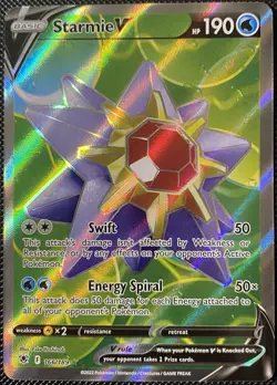 Starmie V (Full Art) 166/189 Swsh10: Astral Radiance Holo - Pokemon Card - Image 1