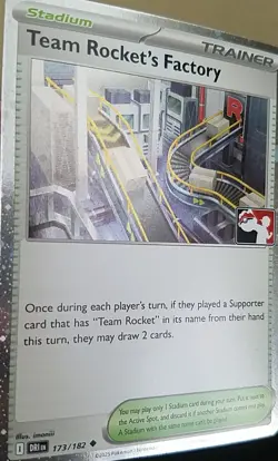 TEAM ROCKET'S FACTORY 173/182, HOLO, STAMPED PRIZE PACK 8, POKEMON CARD (NM) - Image 3