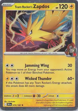 Team Rocket's Zapdos - (Cosmos Holo) Promo Miscellaneous Cards & Products 070/18 - Image 1
